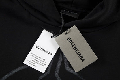 Balenciaga Black Metal BB Stencil Hoodie