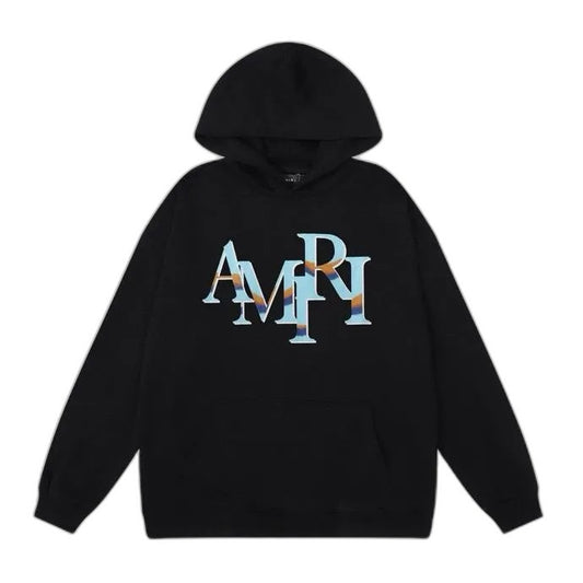 AMIRI Men's Pullover Hoodie with Gradient Logo Print