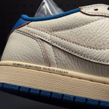 【LJR】Travis Scott × Fragment × Nike Air Jordan 1 Low OG "Sail/Military Blue" LJR