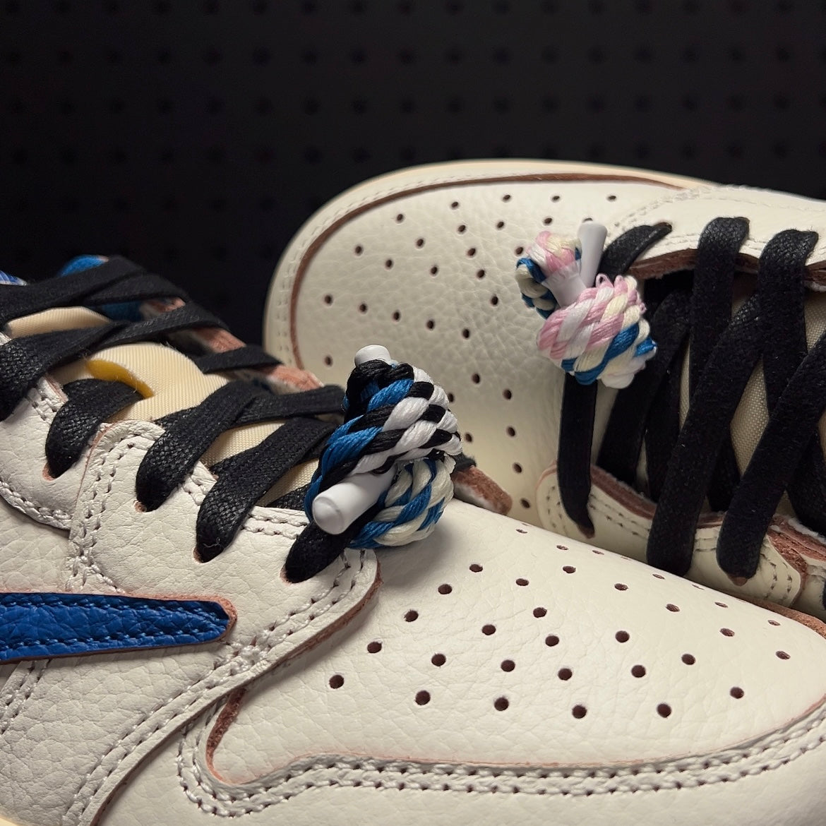 【LJR】Travis Scott × Fragment × Nike Air Jordan 1 Low OG "Sail/Military Blue" LJR