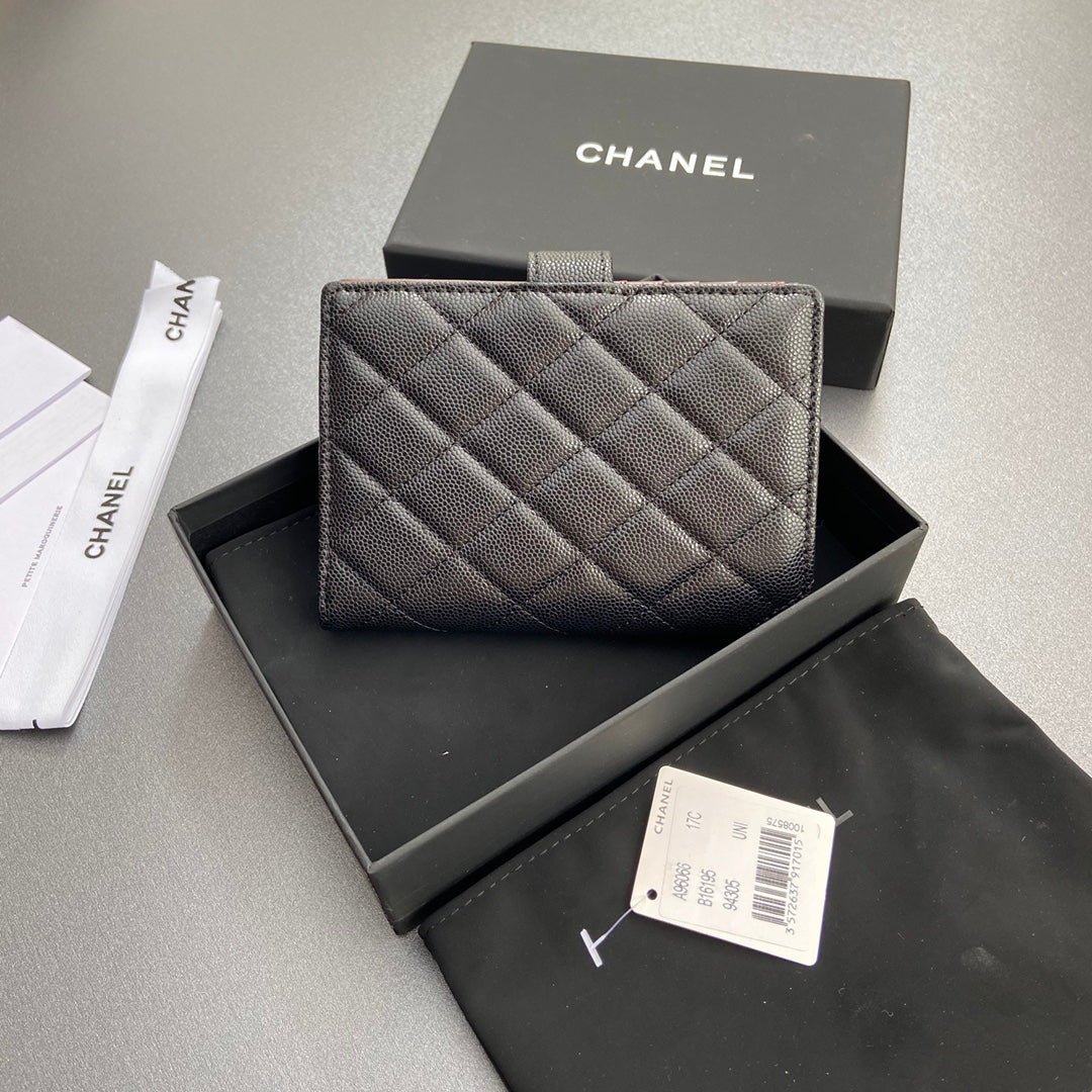 Chanel classic bi-fold wallet (can fit a passport)