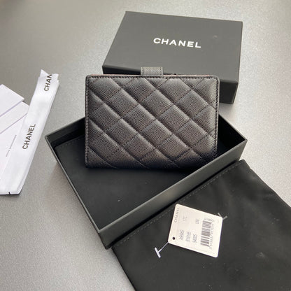 Chanel classic bi-fold wallet (can fit a passport)