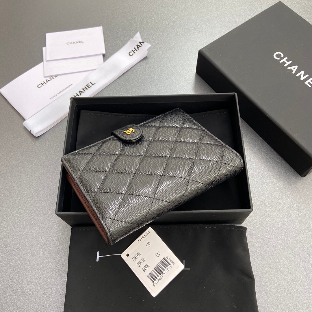 Chanel classic bi-fold wallet (can fit a passport)
