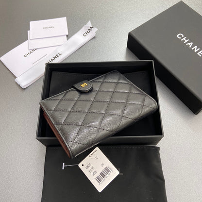 Chanel classic bi-fold wallet (can fit a passport)