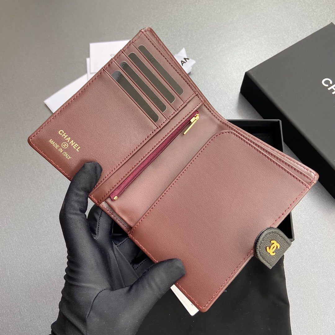 Chanel classic bi-fold wallet (can fit a passport)