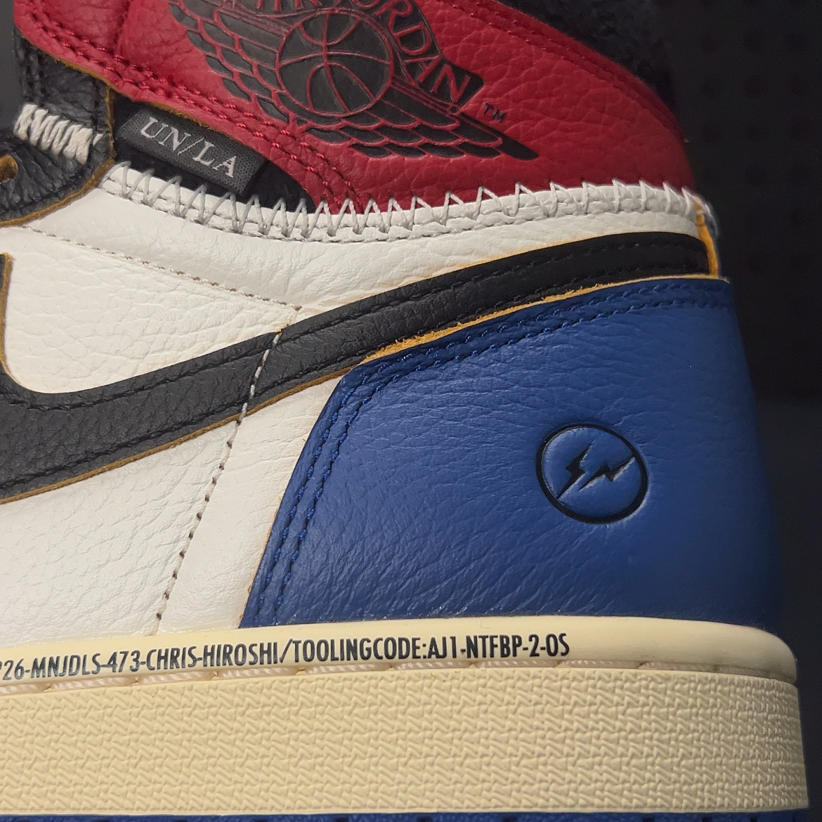 【LJR】fragment design × UNION × Nike Air Jordan 1 High OG "Varsity Red/Sport Royal"