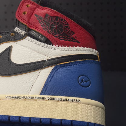 【LJR】fragment design × UNION × Nike Air Jordan 1 High OG "Varsity Red/Sport Royal"