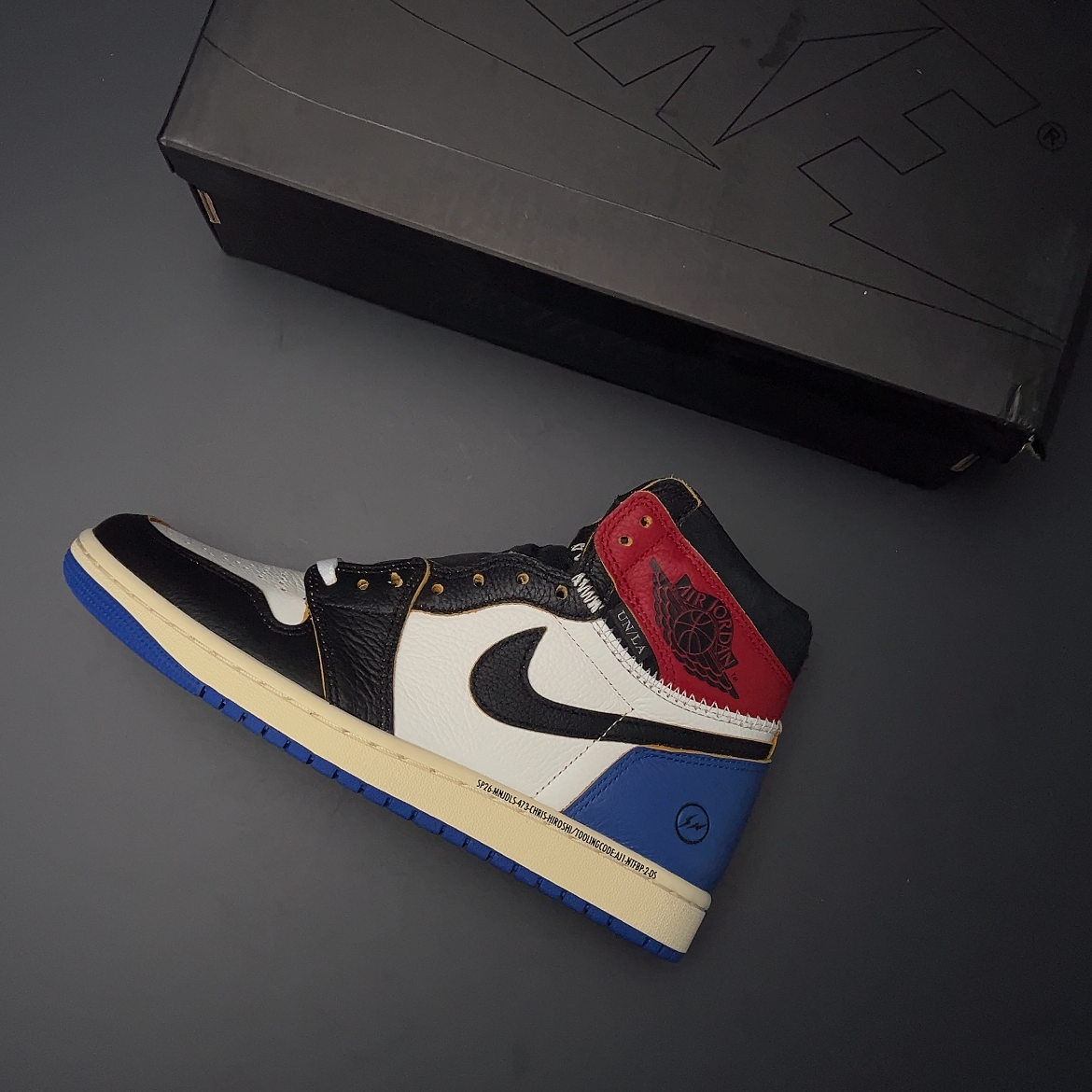 【LJR】fragment design × UNION × Nike Air Jordan 1 High OG "Varsity Red/Sport Royal"