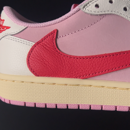 【LJR】Travis Scott × Nike Air Jordan 1 Low OG "Sail/Tropical Pink"