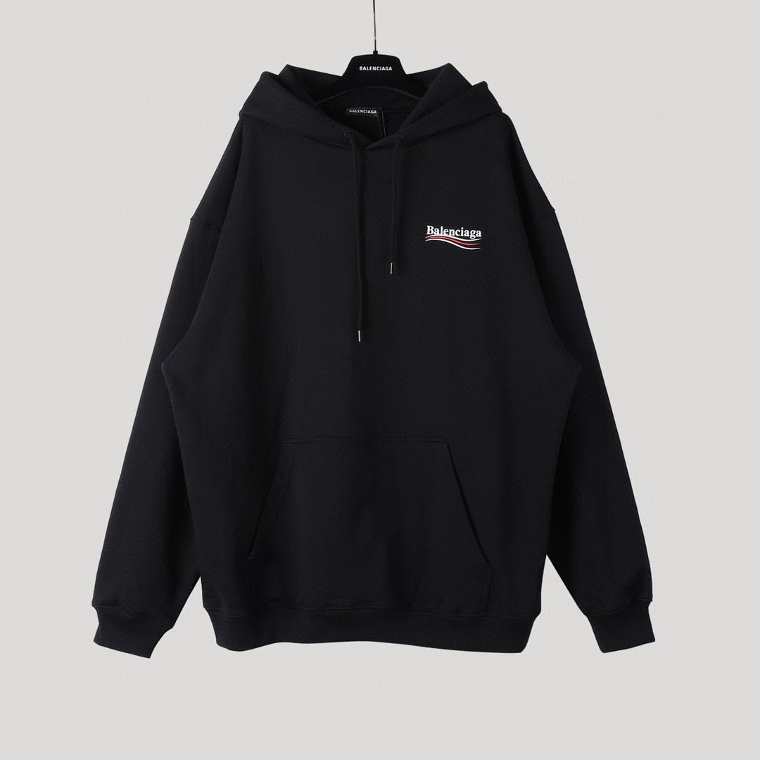 BalenciagaClassic Logo Printing Unisex Black