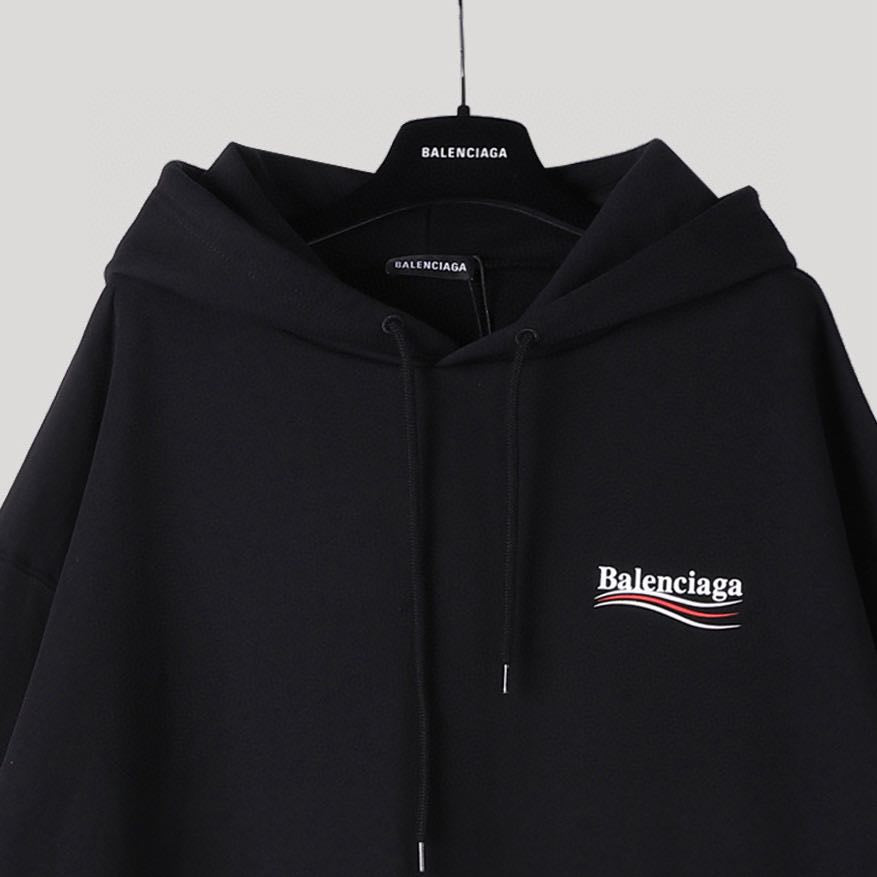 BalenciagaClassic Logo Printing Unisex Black