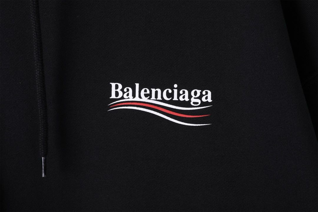 BalenciagaClassic Logo Printing Unisex Black