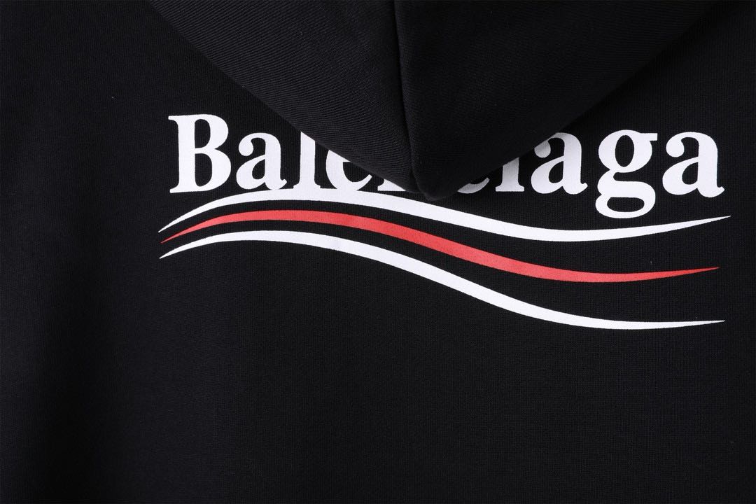 BalenciagaClassic Logo Printing Unisex Black