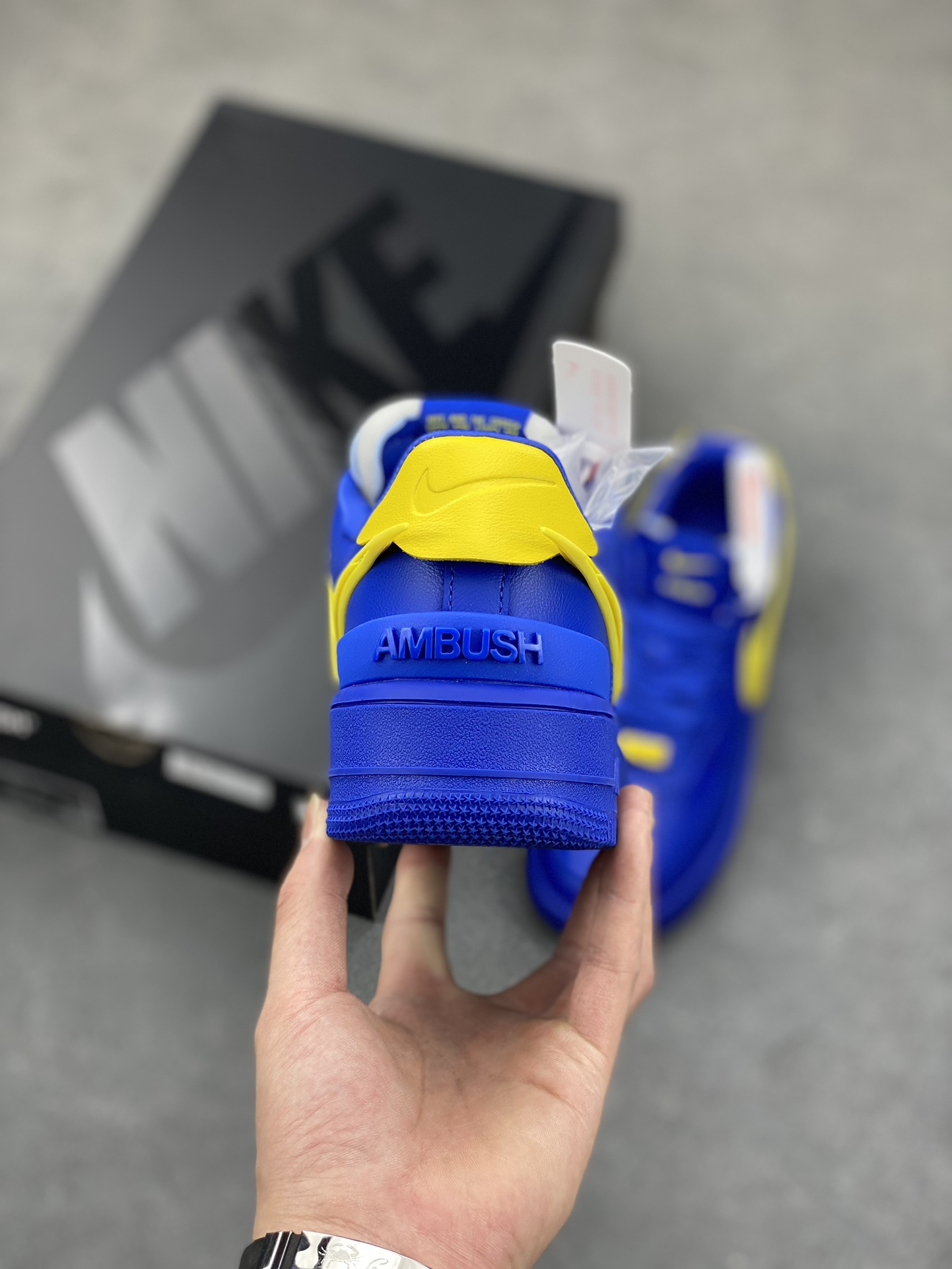 AMBUSH × Nike Air Force 1 Low "Game Royal and Vivid Sulfur"