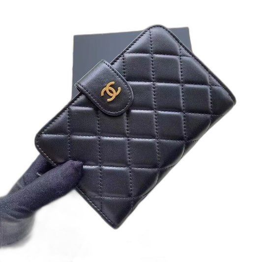 CHANEL Matelassé Coco Mark Bifold Wallet A48667