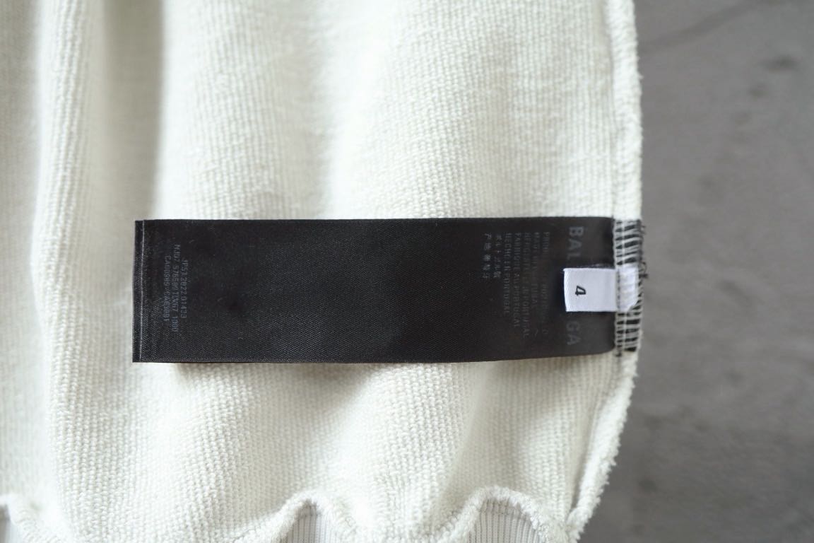 Balenciaga Back Zip-up Hoodie Regular Fit in Dirty White/blue