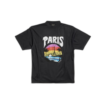 Balenciaga PARIS TROPICAL COTTON T-SHIRT
