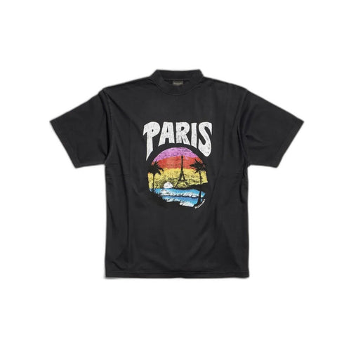 Balenciaga PARIS TROPICAL COTTON T-SHIRT
