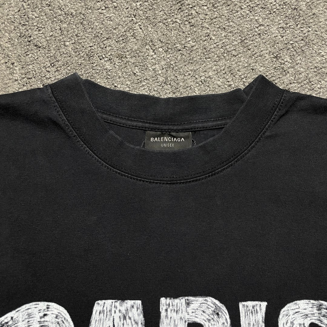Balenciaga PARIS TROPICAL COTTON T-SHIRT