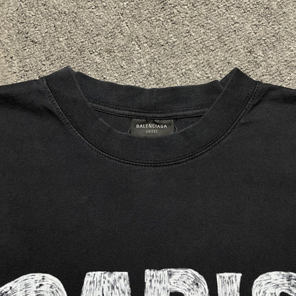 Balenciaga PARIS TROPICAL COTTON T-SHIRT