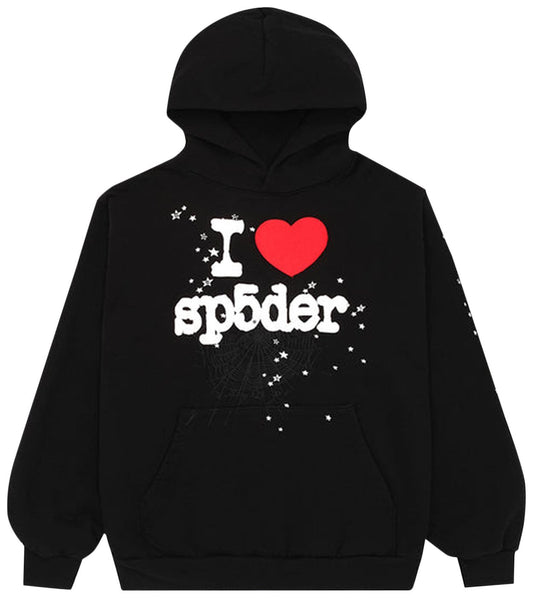 Sp5der スーベニア パーカー　ブラック