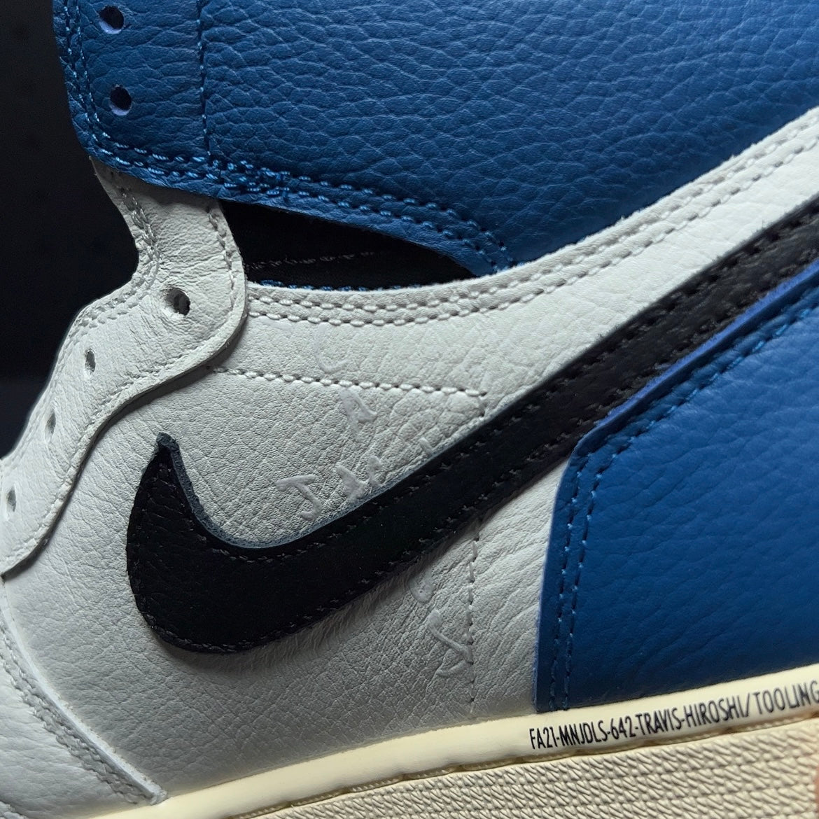 【LJR】Travis Scott × Fragment × Nike Air Jordan 1 Retro High OG SP "Military Blue" LJR