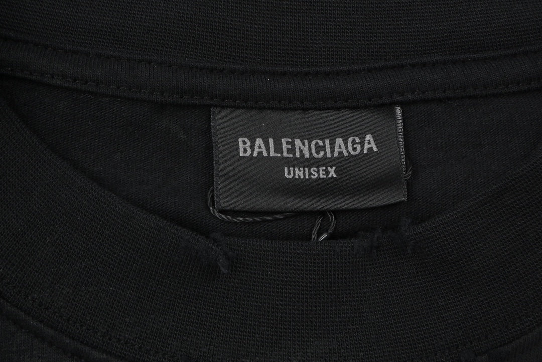 Balenciaga PARIS MOON UPSIDE DOWN T-shirt, oversized, heather black