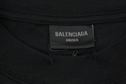 Balenciaga PARIS MOON UPSIDE DOWN T-shirt, oversized, heather black