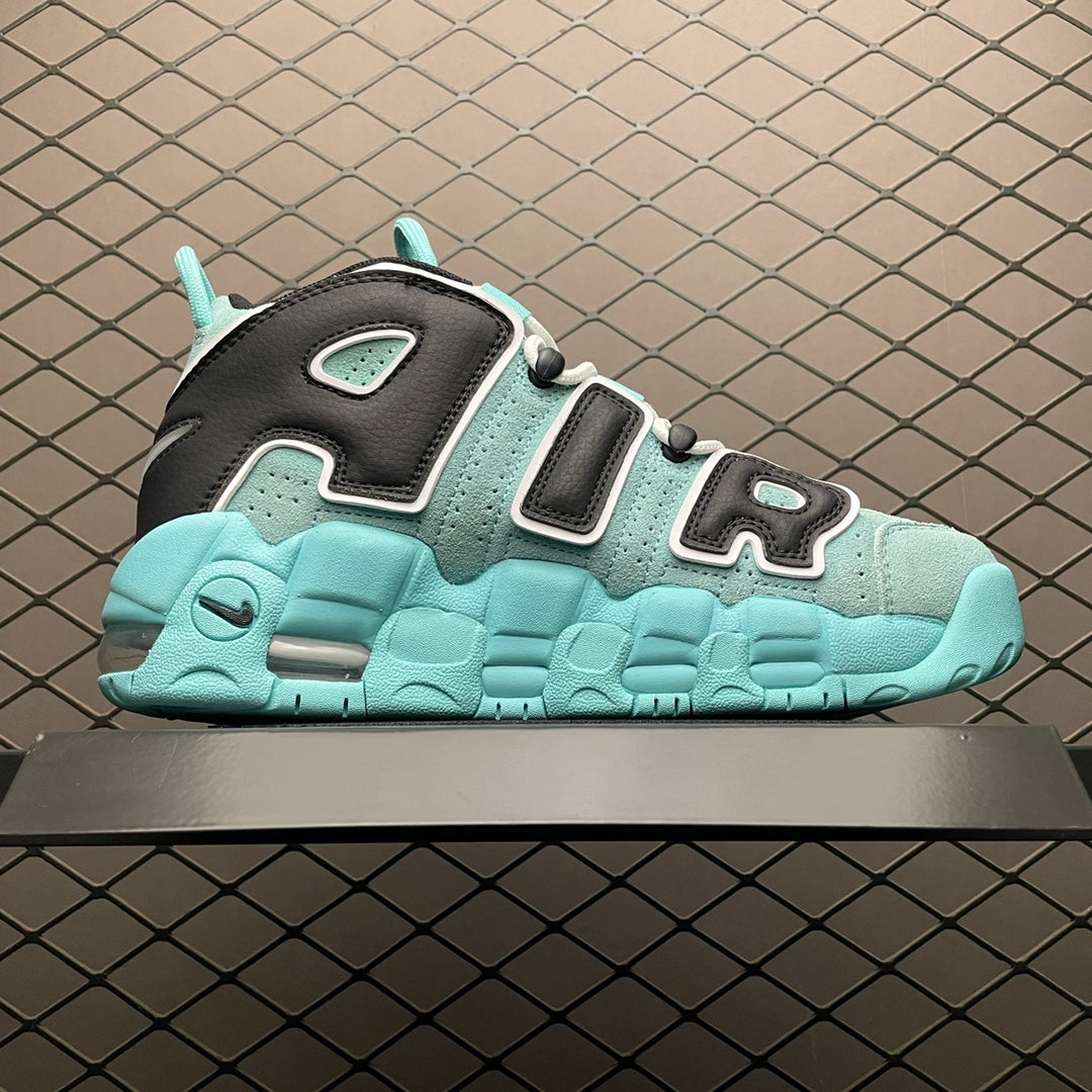 NIKE AIR MORE UPTEMPO GS "LIGHT AQUA / BLACK / WHITE"