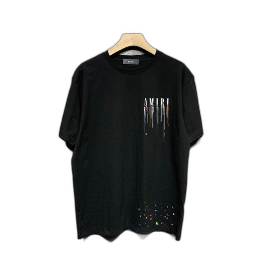 Amiri Paint Drip Logo T-Shirt Black