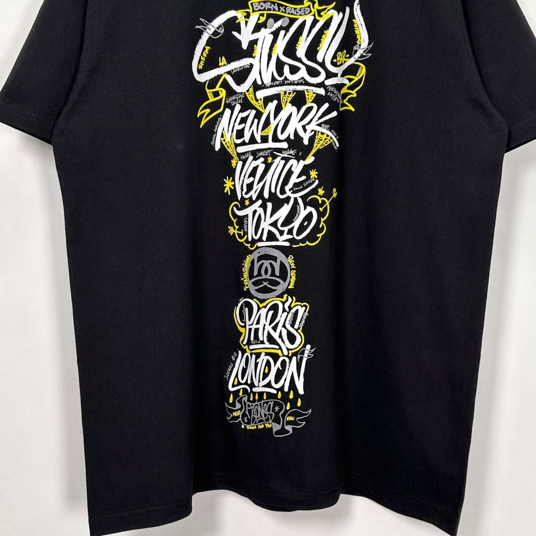 Stussy Born x Raised Handstyles Tee "Black"