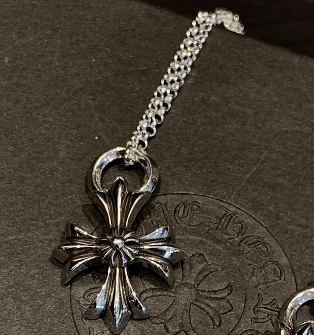 CHROME HEARTS Double Cross Flower Necklace