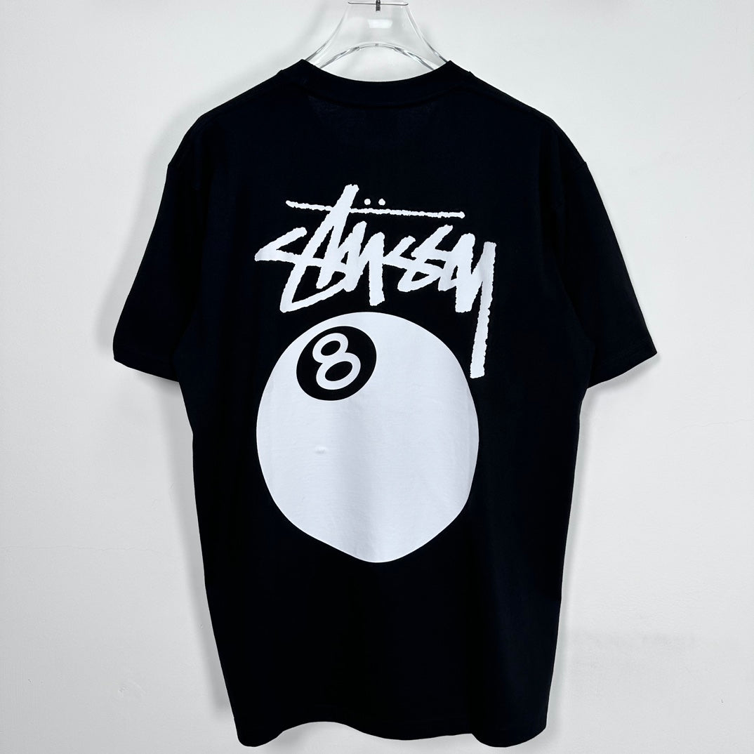 Stussy 8 Ball Pigment Dyed T-Shirt 'Black'