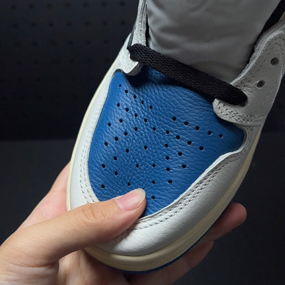 【LJR】Travis Scott × Fragment × Nike Air Jordan 1 Retro High OG SP "Military Blue" LJR