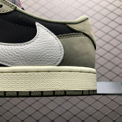 Travis Scott × Nike Air Jordan 1 Low "Black/Olive"