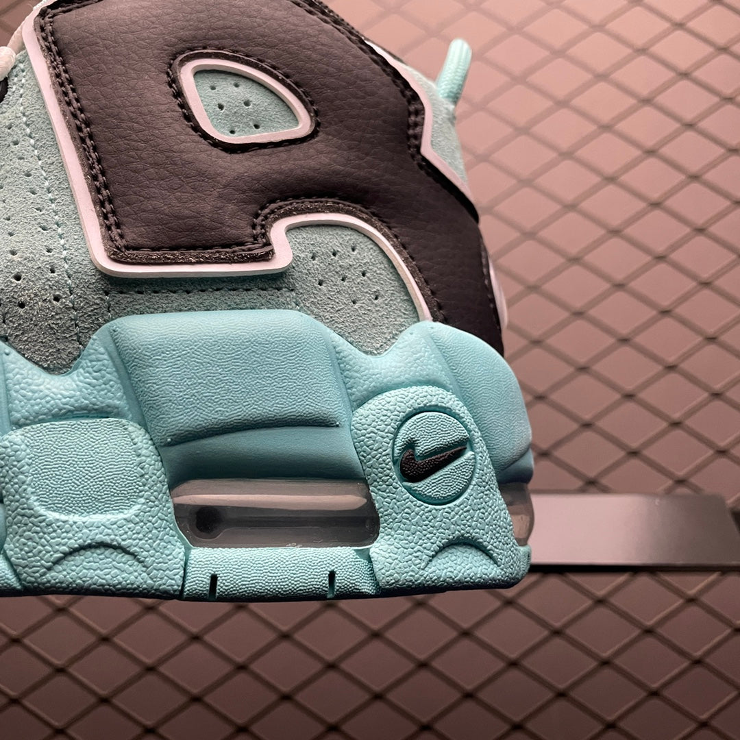NIKE AIR MORE UPTEMPO GS "LIGHT AQUA / BLACK / WHITE"