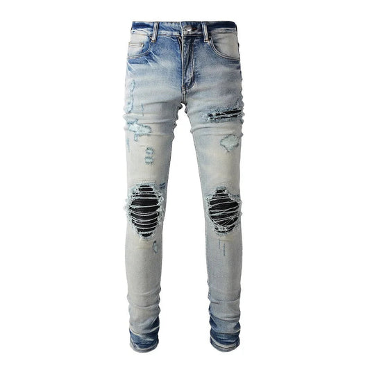 Leather Patches Denim