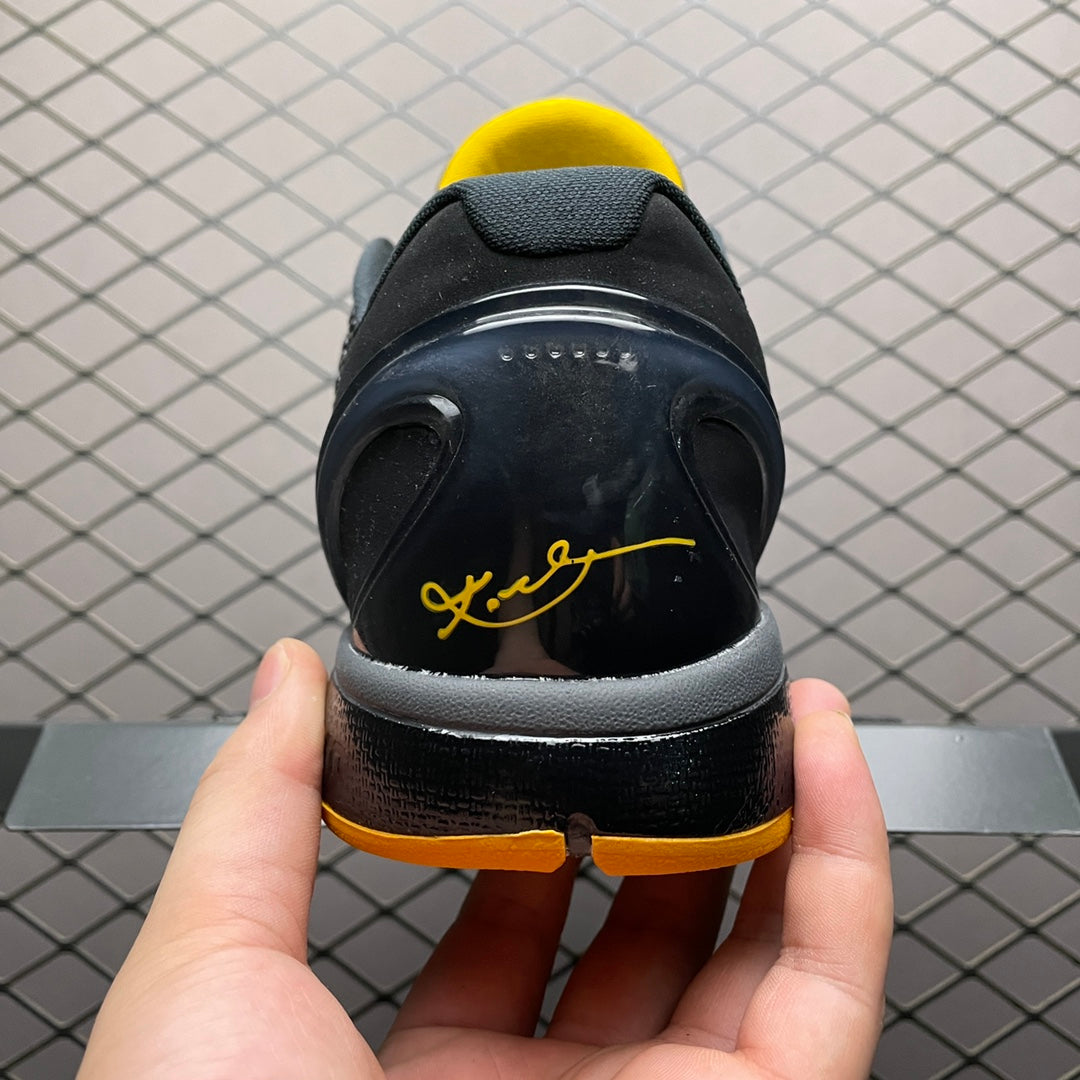 Nike Zoom Kobe 6 Black Del Sol Basketball Shoes "Black and Yellow"