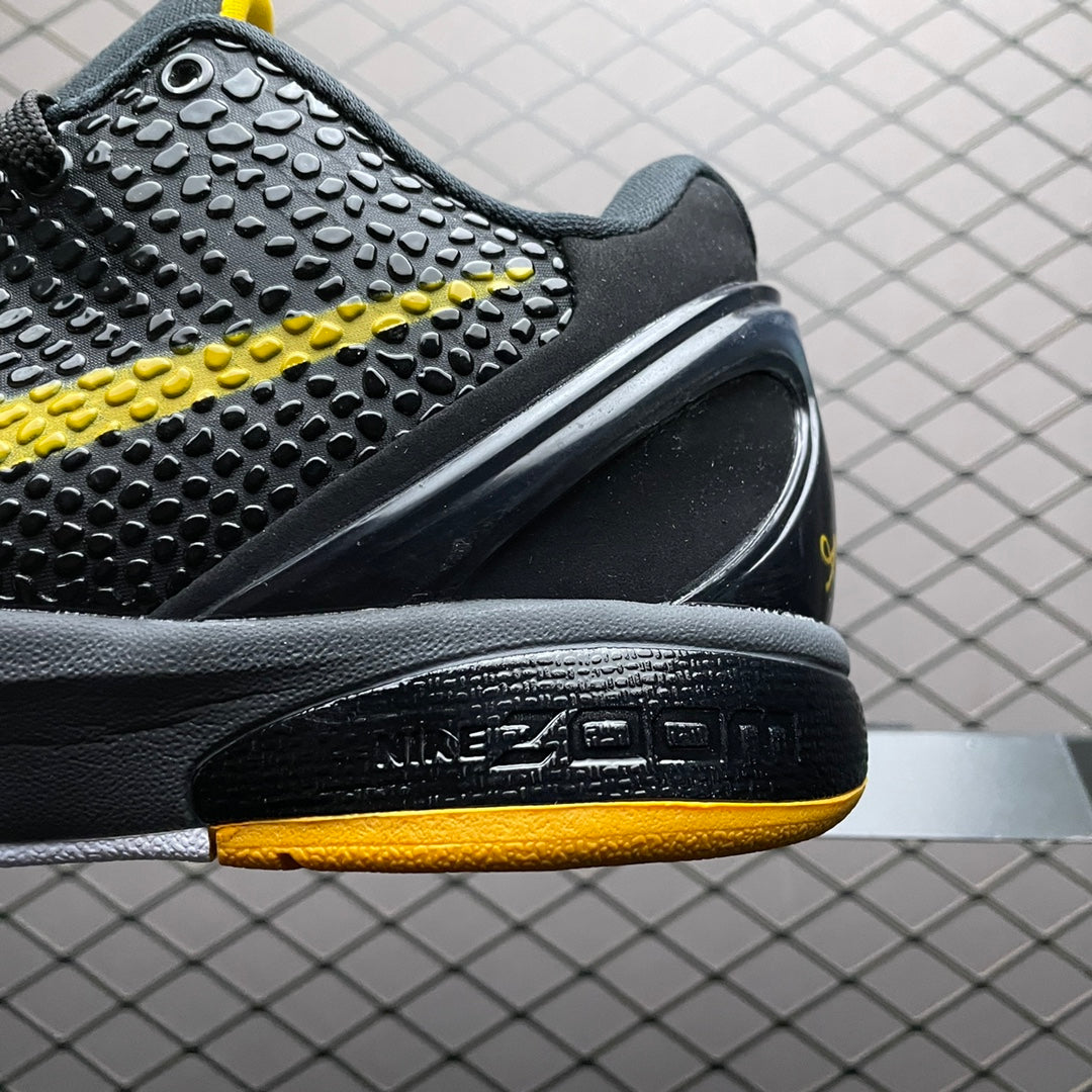 Nike Zoom Kobe 6 Black Del Sol Basketball Shoes "Black and Yellow"