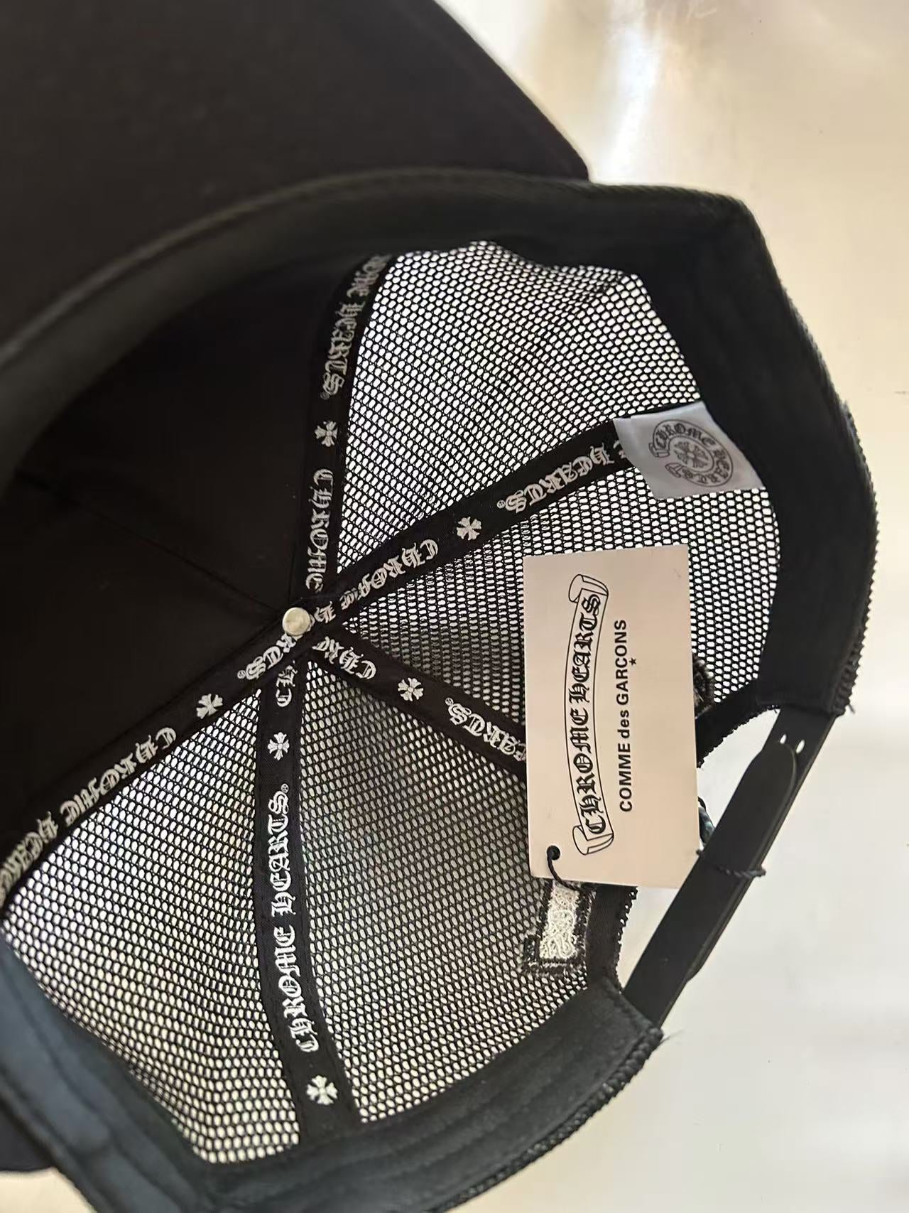 CHROME HEARTS Cemetery Trucker Hat Metal material (non-silver)