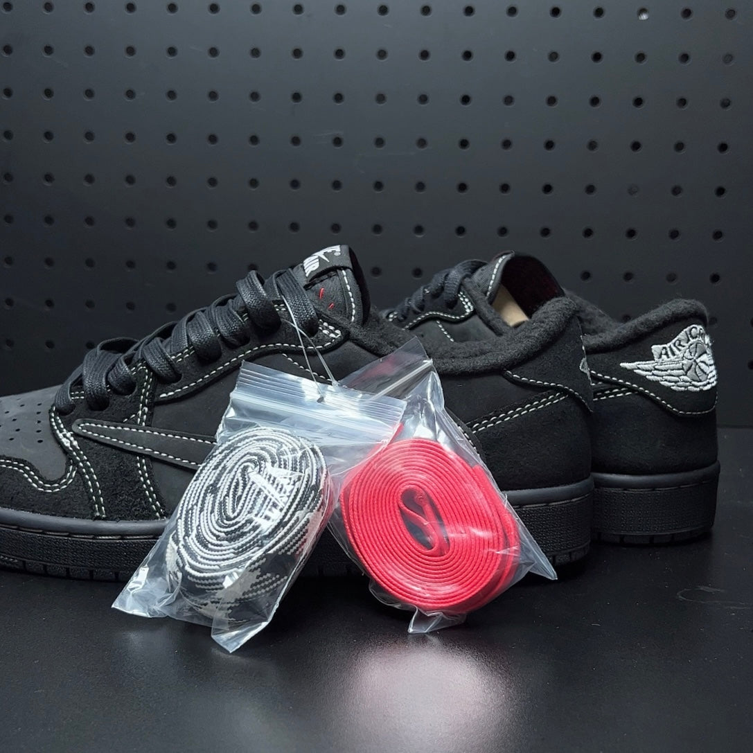 【LJR】Travis Scott × Nike Air Jordan 1 Low OG SP "Black Phantom"LJR