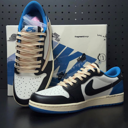 【LJR】Travis Scott × Fragment × Nike Air Jordan 1 Low OG SP "Military Blue"LJR