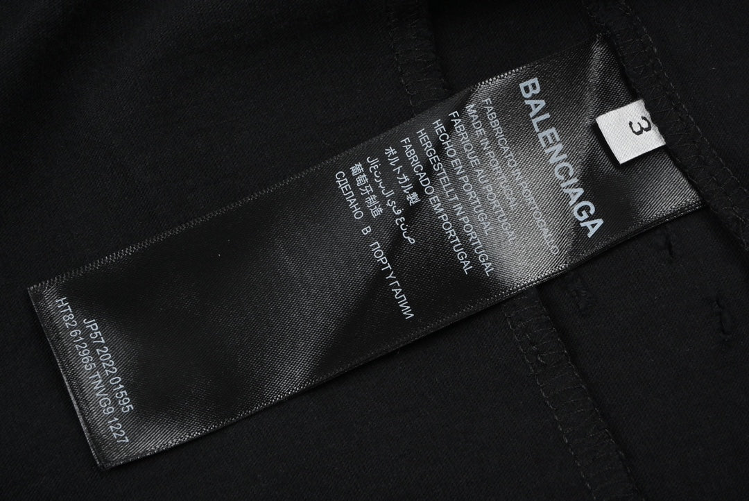 Balenciaga PARIS MOON UPSIDE DOWN T-shirt, oversized, heather black