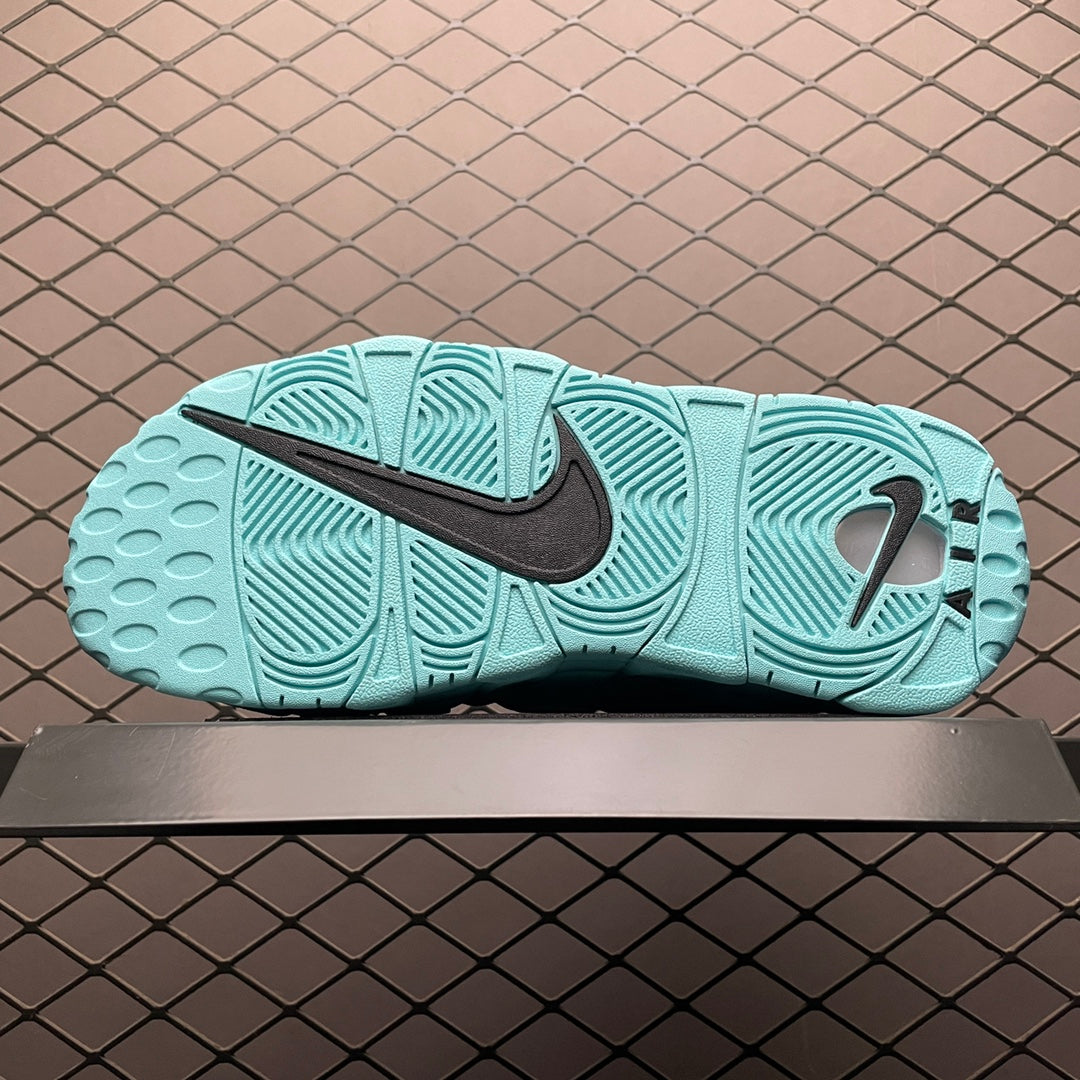 NIKE AIR MORE UPTEMPO GS "LIGHT AQUA / BLACK / WHITE"