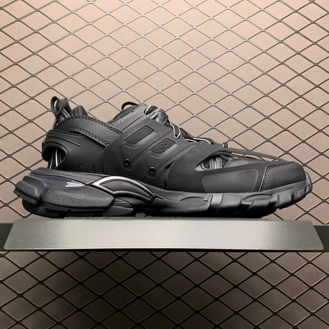 Balenciaga Track 1.0 Distressed Dad Shoes "Black"
