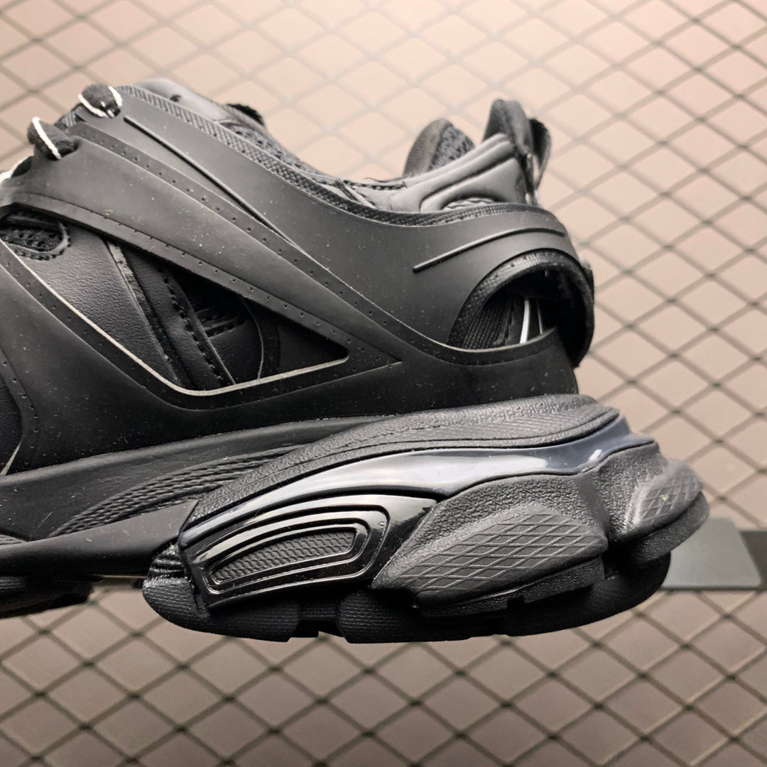Balenciaga Track 1.0 Distressed Dad Shoes "Black"