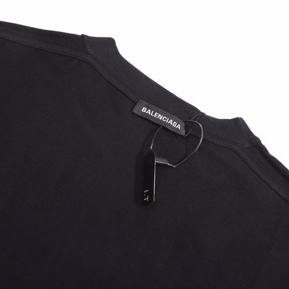 Balenciaga Crew Alphabet Printing Short Sleeve Black