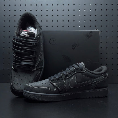 【LJR】Travis Scott × Nike Air Jordan 1 Low OG SP "Black Phantom"LJR