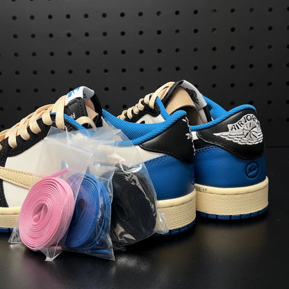 【LJR】Travis Scott × Fragment × Nike Air Jordan 1 Low OG SP "Military Blue"LJR