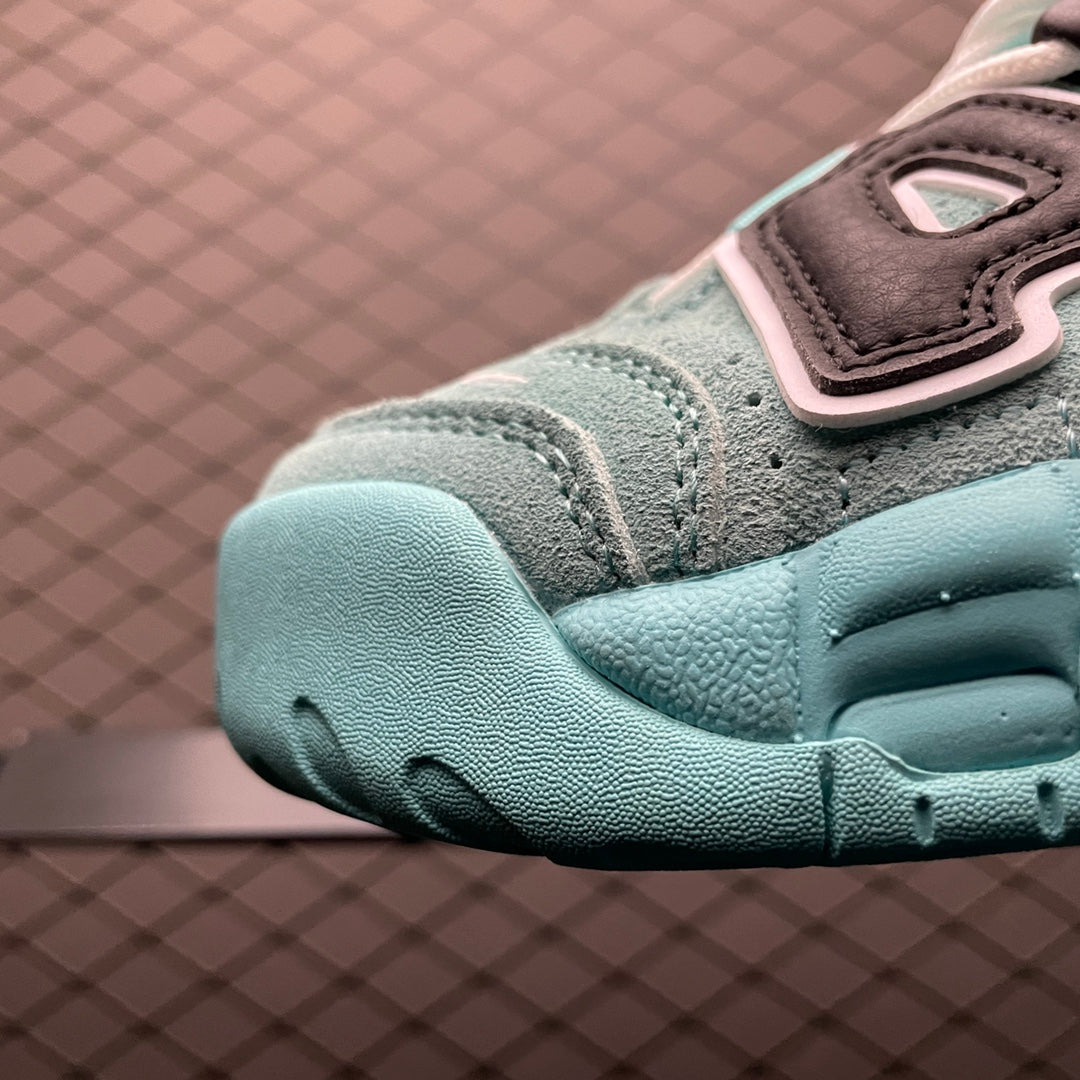 NIKE AIR MORE UPTEMPO GS "LIGHT AQUA / BLACK / WHITE"